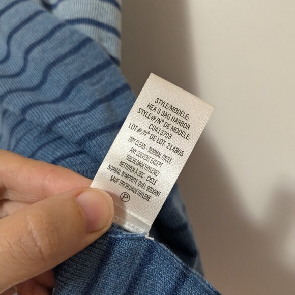 theory Linen Blend Striped Ombre Tank Blue White Size Small - Picture 4 of 5